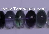 CFL1072 15 inches 10*18mm rondelle natural fluorite gemstone beads