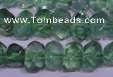 CFL1085 15 inches 9*12mm faceted nuggets green fluorite beads