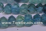 CFL1088 15 inches 9*14mm faceted nuggets blue fluorite beads