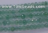 CFL110 15.5 inches 4*6mm faceted rondelle green fluorite beads