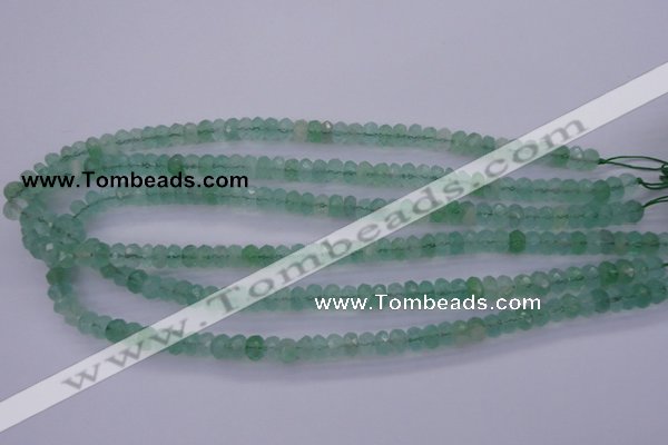 CFL111 15.5 inches 5*8mm faceted rondelle green fluorite beads