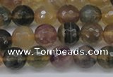 CFL1114 15.5 inches 12mm faceted round yellow fluorite gemstone beads