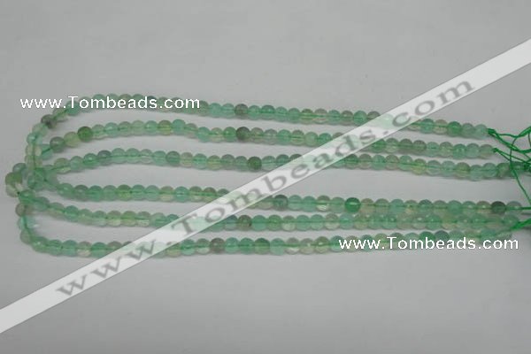 CFL115 15.5 inches 6mm faceted round green fluorite beads