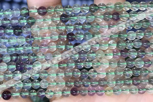 CFL1150 15.5 inches 4mm round fluorite gemstone beads