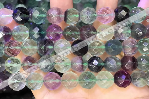 CLF1165 15.5 inches 14mm faceetd round fluorite gemstone beads