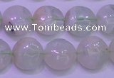 CFL1208 15.5 inches 10mm flat round green fluorite gemstone beads