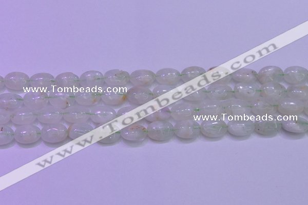 CFL1217 15.5 inches 10*14mm oval green fluorite gemstone beads