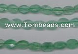 CFL122 15.5 inches 6*8mm faceted oval green fluorite beads