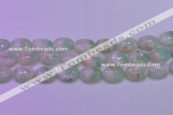 CFL1221 15.5 inches 18*25mm oval green fluorite gemstone beads