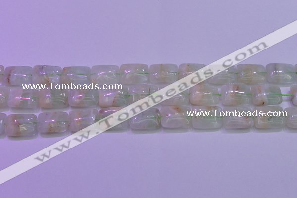 CFL1226 15.5 inches 13*18mm rectangle green fluorite gemstone beads