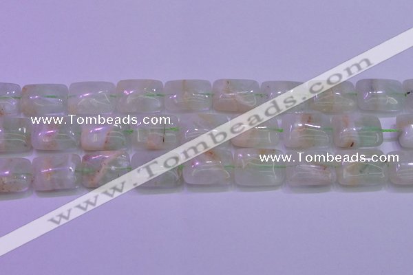 CFL1228 15.5 inches 18*25mm rectangle green fluorite gemstone beads