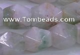 CFL1229 15.5 inches 13*18mm - 15*20mm faceted nuggets green fluorite beads