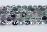 CFL1232 15.5 inches 8*10mm faceted rectangle fluorite beads