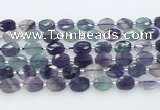 CFL1234 15.5 inches 8*10mm faceted oval fluorite beads