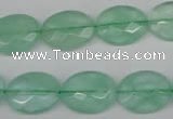 CFL125 15.5 inches 12*16mm faceted oval green fluorite beads