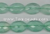 CFL126 15.5 inches 13*18mm faceted oval green fluorite beads