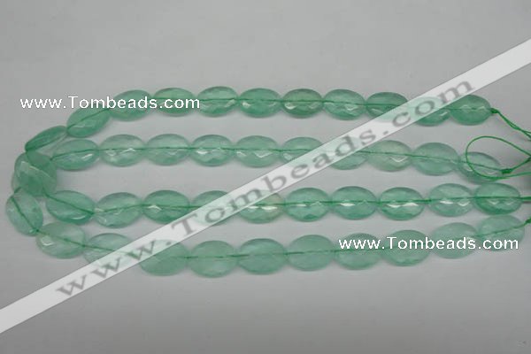 CFL126 15.5 inches 13*18mm faceted oval green fluorite beads