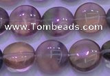 CFL1332 15.5 inches 12mm flat round purple fluorite gemstone beads