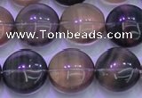 CFL1334 15.5 inches 15mm flat round purple fluorite gemstone beads