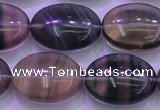 CFL1343 15.5 inches 15*20mm oval purple fluorite gemstone beads