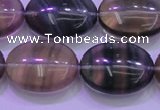 CFL1344 15.5 inches 18*25mm oval purple fluorite gemstone beads