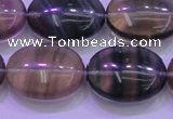 CFL1344 15.5 inches 18*25mm oval purple fluorite gemstone beads