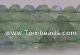 CFL1401 15.5 inches 6mm faceted nuggets green fluorite beads