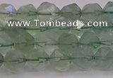 CFL1402 15.5 inches 8mm faceted nuggets green fluorite beads