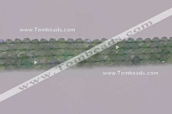 CFL1402 15.5 inches 8mm faceted nuggets green fluorite beads