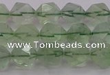 CFL1403 15.5 inches 10mm faceted nuggets green fluorite beads