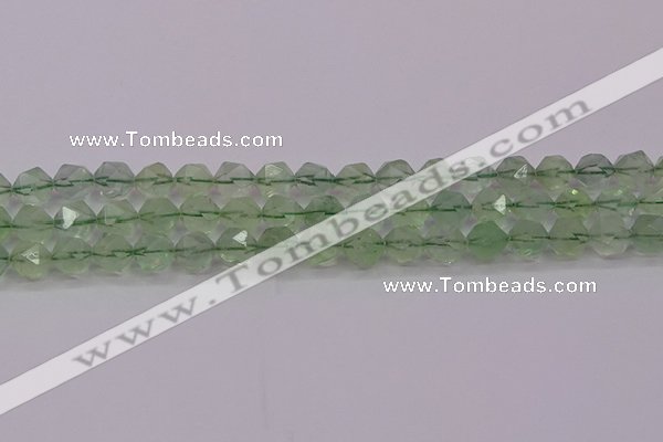 CFL1403 15.5 inches 10mm faceted nuggets green fluorite beads