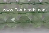 CFL1404 15.5 inches 12mm faceted nuggets green fluorite beads