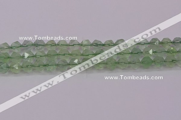 CFL1404 15.5 inches 12mm faceted nuggets green fluorite beads