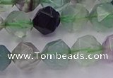 CFL1409 15.5 inches 12mm faceted nuggets fluorite gemstone beads