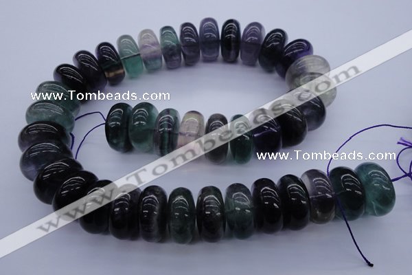 CFL145 15.5 inches 10*20mm rondelle natural fluorite beads