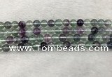 CFL1472 15.5 inches 8mm round AA grade fluorite gemstone beads