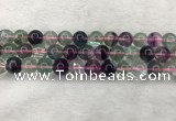 CFL1484 15.5 inches 12mm round rainbow fluorite gemstone beads