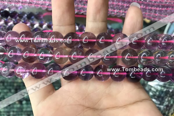 CFL1499 15.5 inches 12mm round purple fluorite gemstone beads