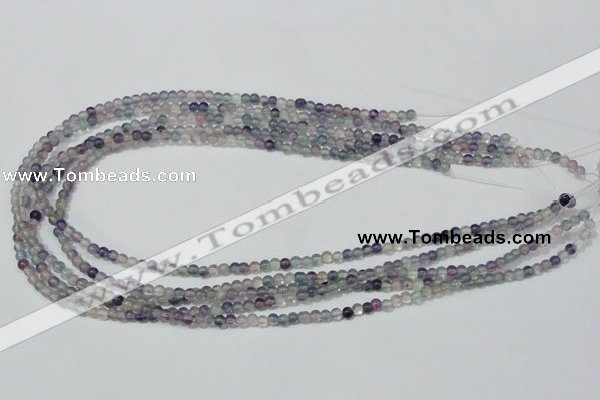 CFL150 15.5 inches 4mm round natural fluorite gemstone beads wholesale