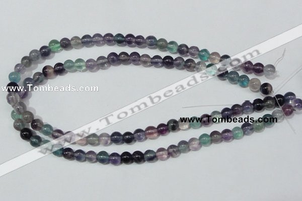 CFL151 15.5 inches 8mm round natural fluorite gemstone beads wholesale