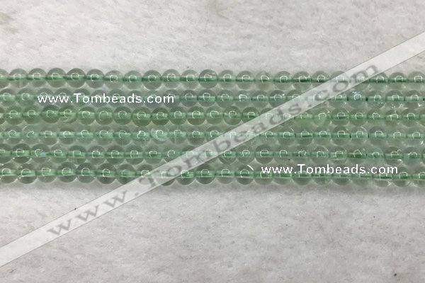 CFL1521 15.5 inches 4mm round green fluorite gemstone beads