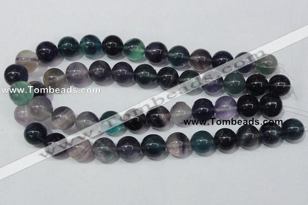 CFL154 15.5 inches 14mm round natural fluorite gemstone beads wholesale