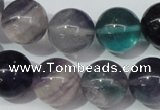 CFL155 15.5 inches 16mm round natural fluorite gemstone beads