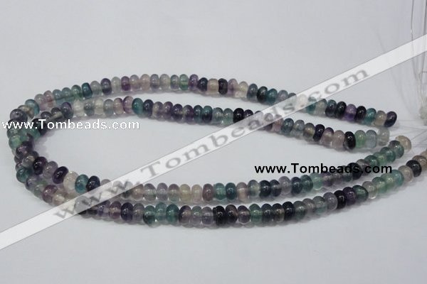 CFL156 15.5 inches 5*8mm rondelle natural fluorite gemstone beads