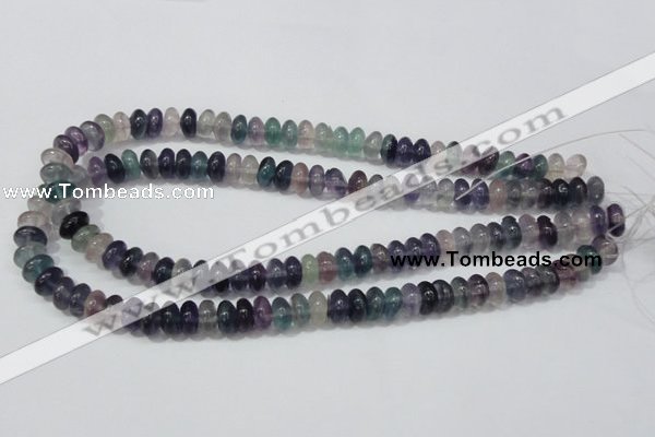 CFL157 15.5 inches 6*10mm rondelle natural fluorite gemstone beads