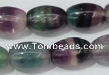 CFL159 15.5 inches 15*20mm rice natural fluorite gemstone beads