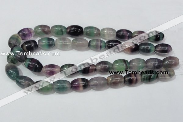 CFL159 15.5 inches 15*20mm rice natural fluorite gemstone beads