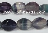 CFL160 15.5 inches 10*15mm twisted rice natural fluorite beads wholesale