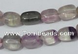 CFL162 15.5 inches 9*13mm nugget natural fluorite beads wholesale