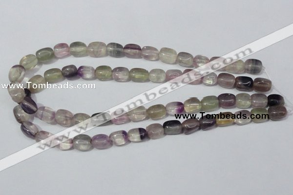 CFL162 15.5 inches 9*13mm nugget natural fluorite beads wholesale